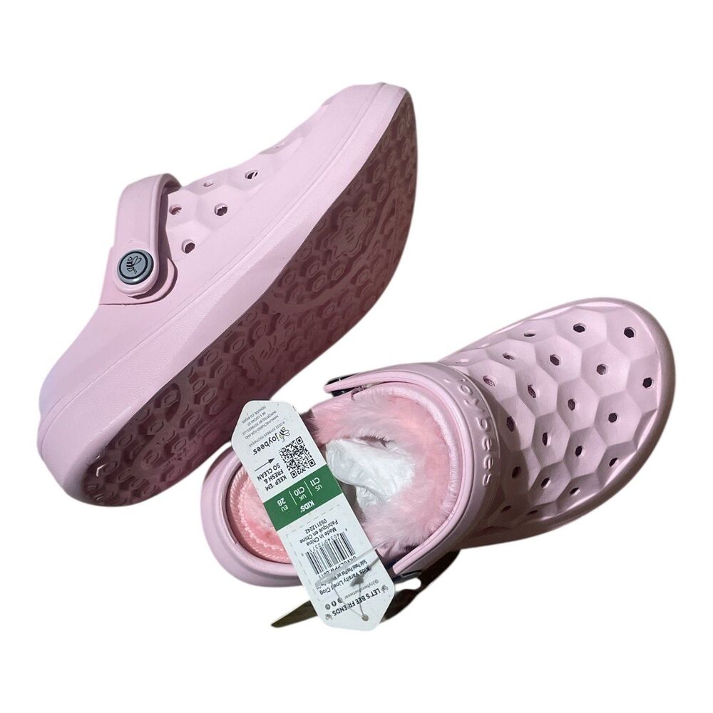 Joybees Kids Varsity Lined Clogs - Pastel Pink Sz  C13